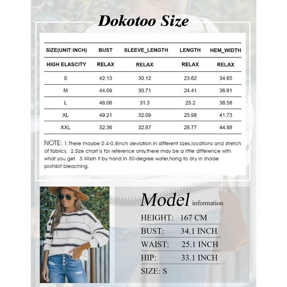 Womens Color Block Sweaters Long Sleeve Crewneck Pullover Knit Jumper Tops - Picture 4 of 4